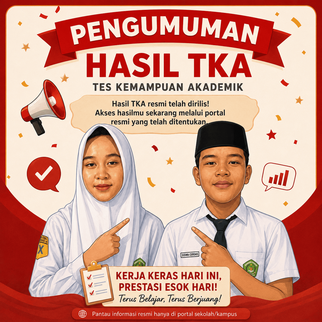 PENGUMUMAN HASIL TES KEMAMPUAN AKADEMIK (TKA) KELAS IX